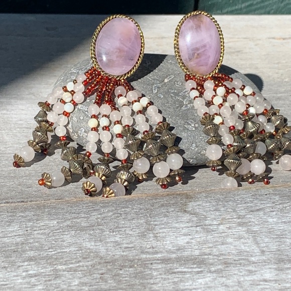 Vintage | Clip Beaded Earrings - Picture 10 of 14